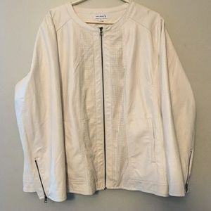 Cream color moto jacket